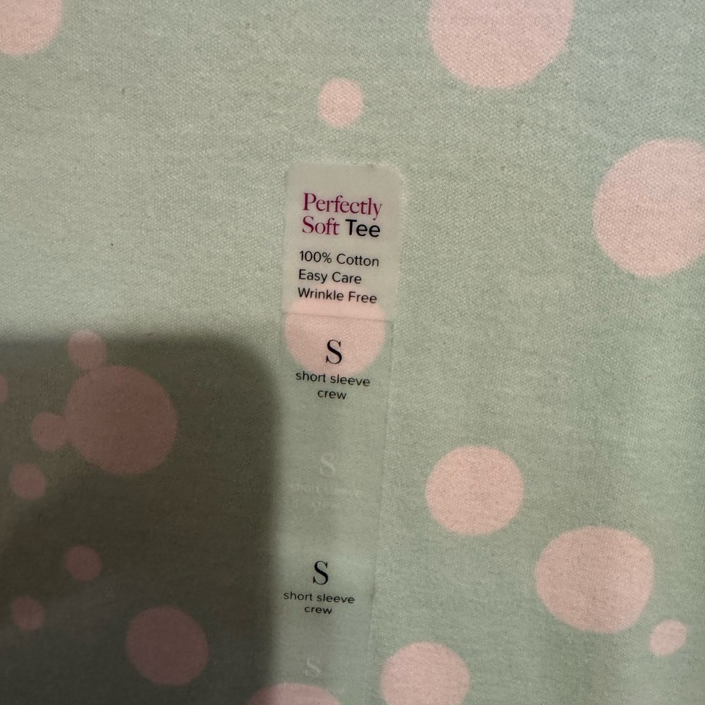 ❤️NWT Kim Rogers Mint Green Polka Dot Short Sleeve Tee SMALL   #CL - Picture 6 of 9